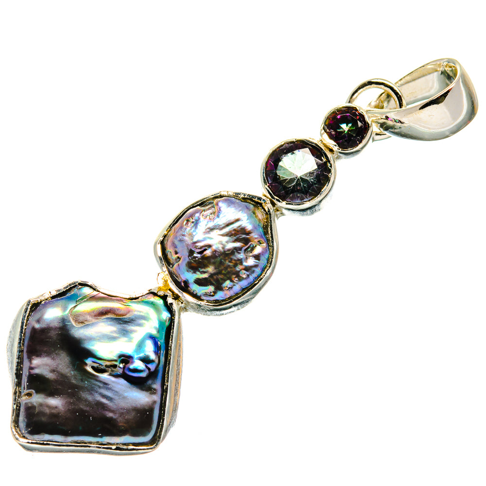 Titanium Mother Of Pearl Pendants handcrafted by Anasilvercos - PD26524 - Photo 2