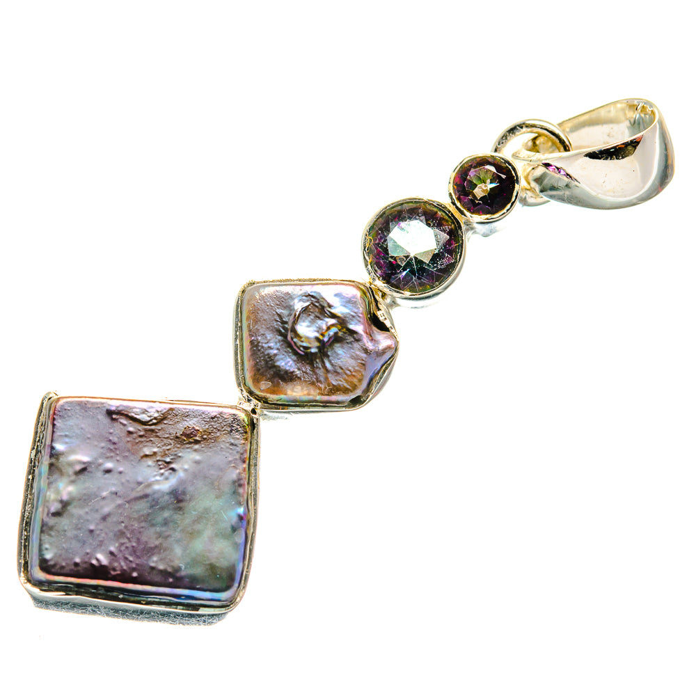 Titanium Mother Of Pearl Pendants handcrafted by Anasilvercos - PD26525 - Photo 2