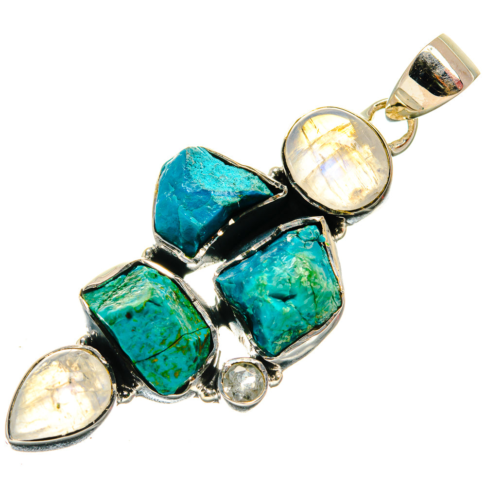 Chrysocolla Pendants handcrafted by Anasilvercos - PD26527 - Photo 2