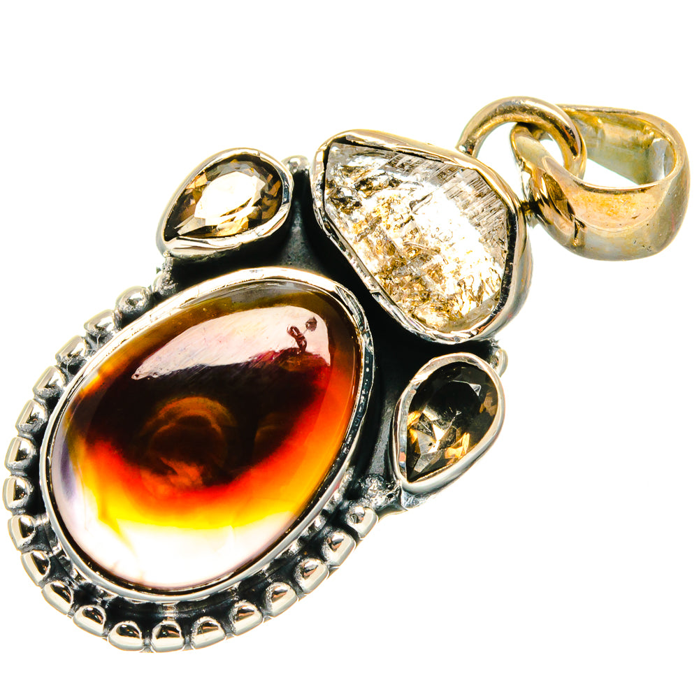 Mexican Fire Agate Pendants handcrafted by Anasilvercos - PD26535 - Photo 2