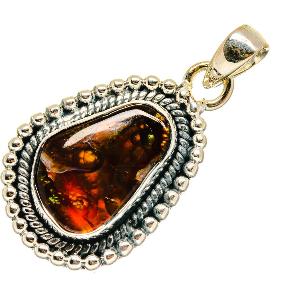 Mexican Fire Agate Pendants handcrafted by Anasilvercos - PD26536 - Photo 2