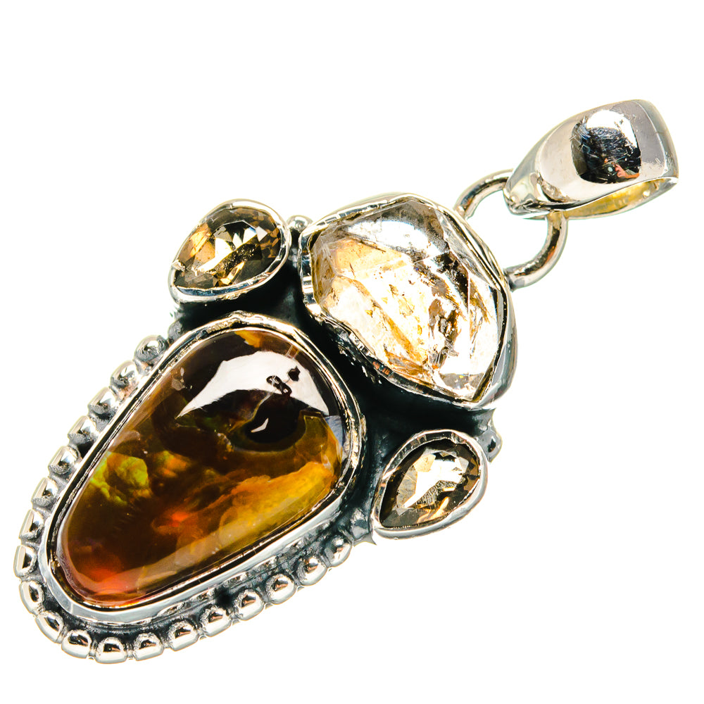 Mexican Fire Agate Pendants handcrafted by Anasilvercos - PD26540 - Photo 2