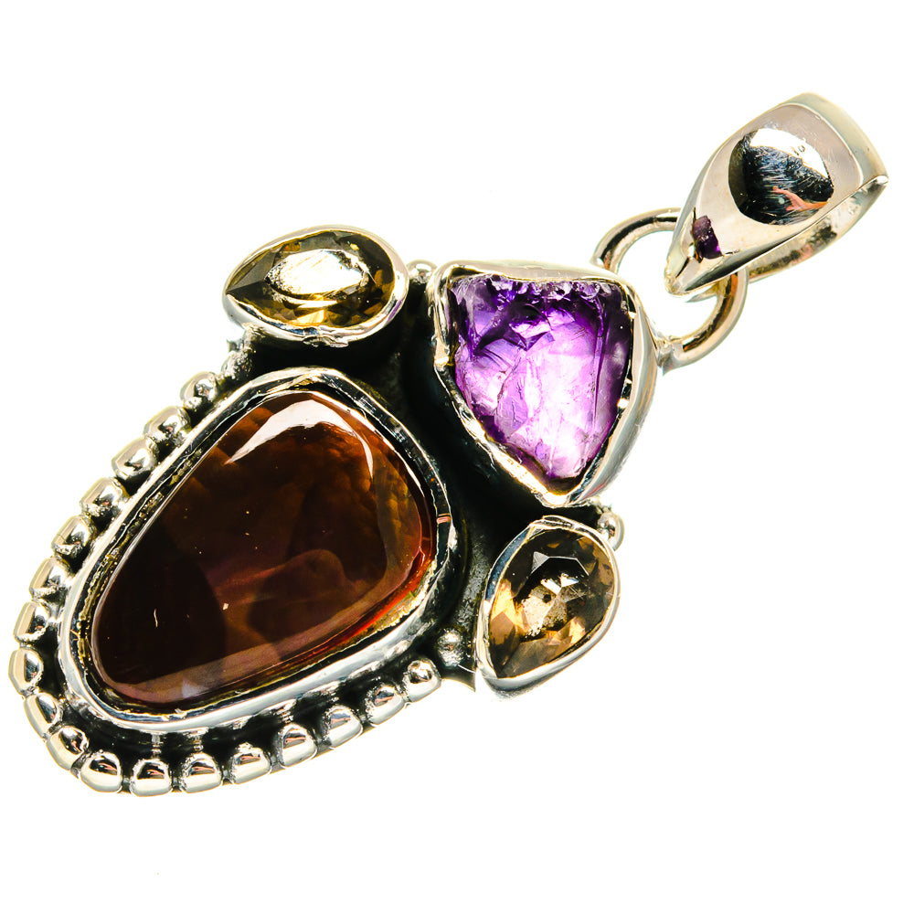 Mexican Fire Agate Pendants handcrafted by Anasilvercos - PD26541 - Photo 2