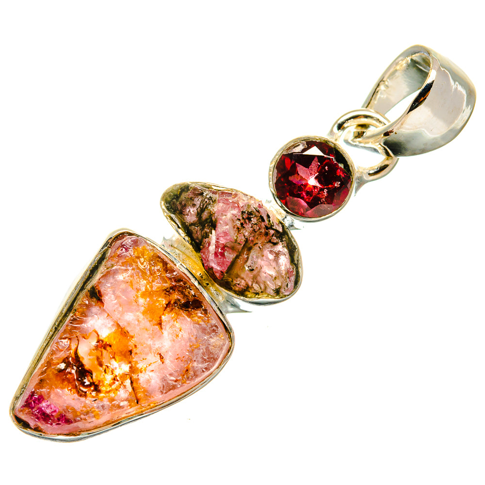 Pink Tourmaline Pendants handcrafted by Anasilvercos - PD26545 - Photo 2