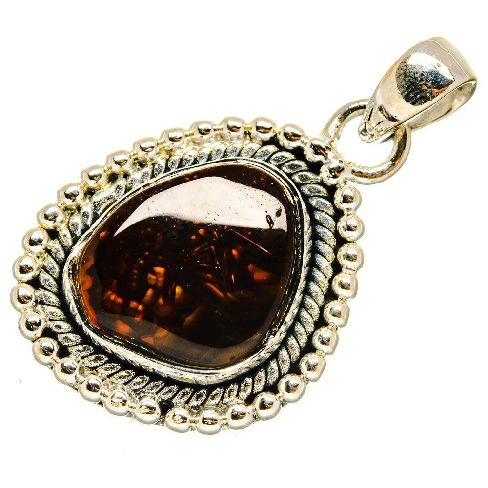Mexican Fire Agate Pendants handcrafted by Anasilvercos - PD26555 - Photo 2