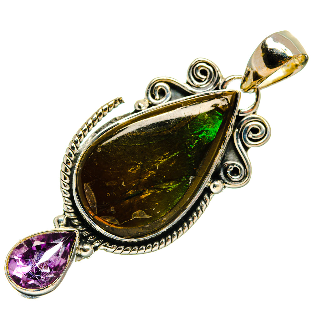 Ammolite Pendants handcrafted by Anasilvercos - PD26586 - Photo 2