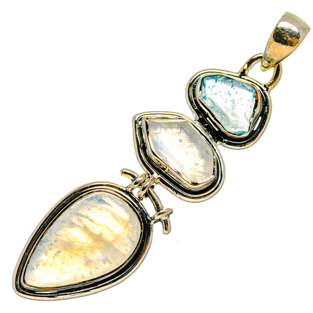 Rainbow Moonstone Pendants handcrafted by Anasilvercos - PD26595 - Photo 2