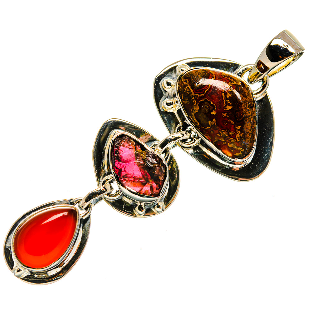 Moroccan Agate Pendants handcrafted by Anasilvercos - PD26598 - Photo 2