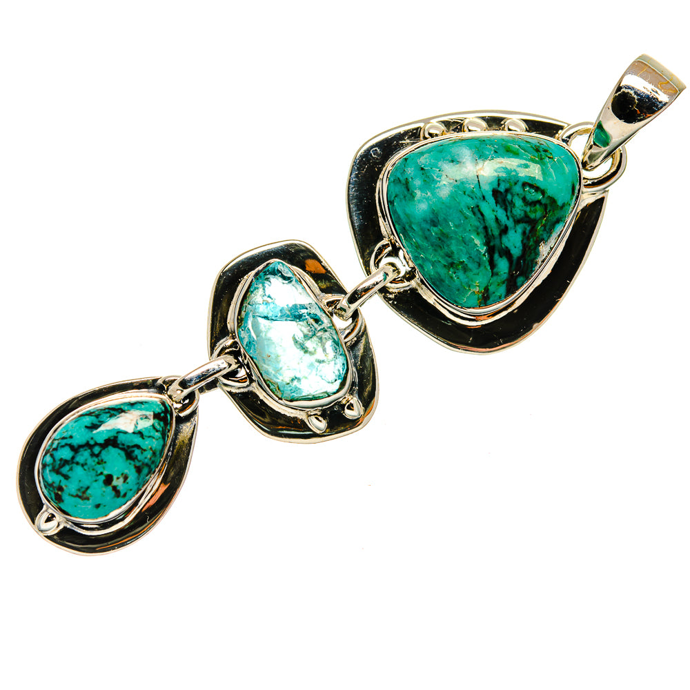 Tibetan Turquoise Pendants handcrafted by Anasilvercos - PD26601 - Photo 2