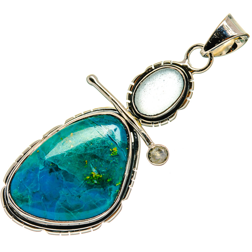 Chrysocolla Pendants handcrafted by Anasilvercos - PD26605 - Photo 2