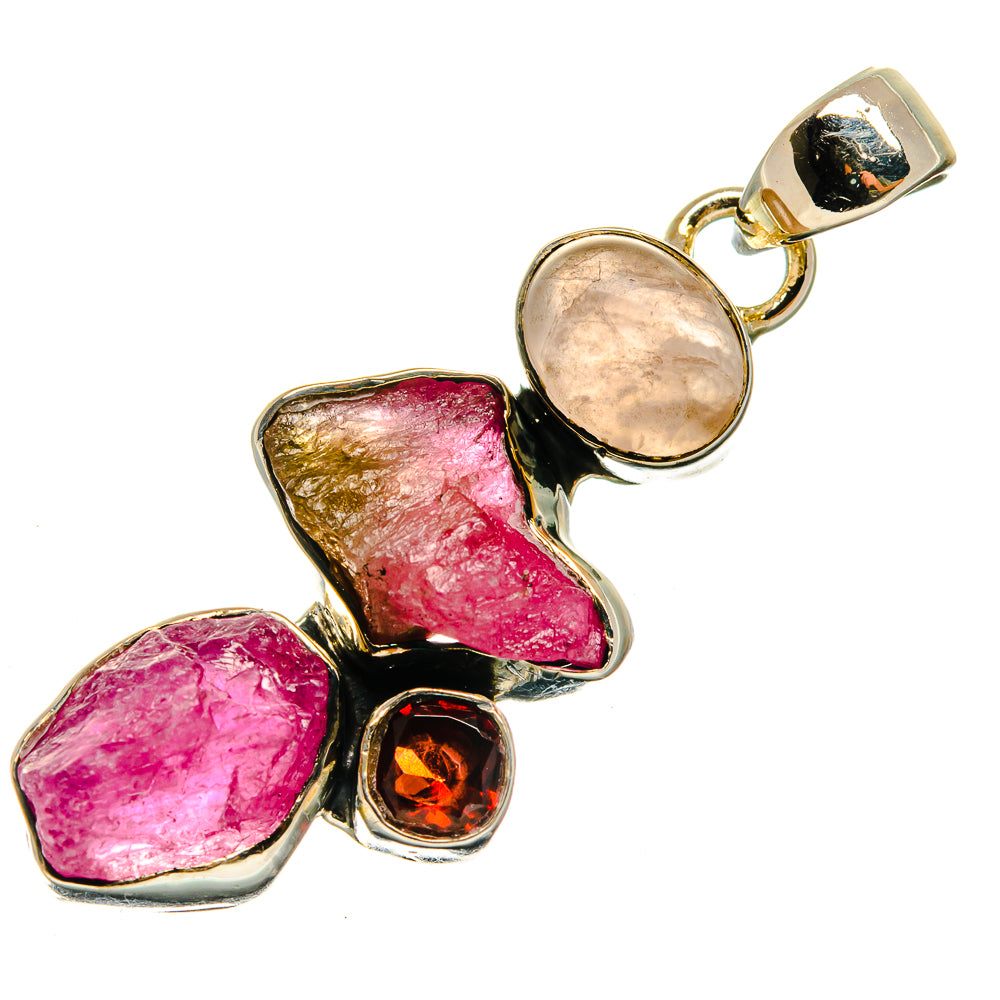 Pink Tourmaline Pendants handcrafted by Anasilvercos - PD26611 - Photo 2