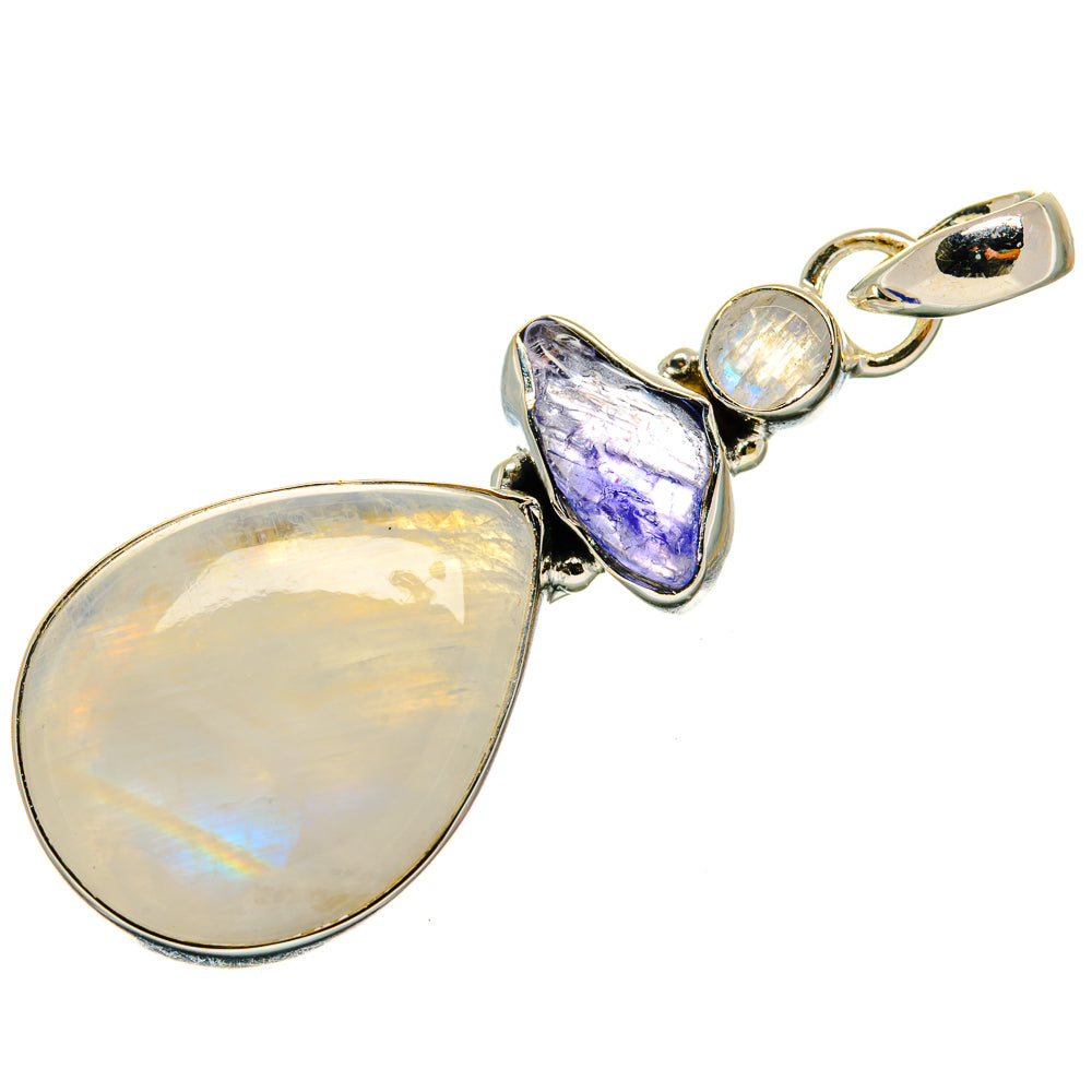 Rainbow Moonstone Pendants handcrafted by Anasilvercos - PD26629 - Photo 2