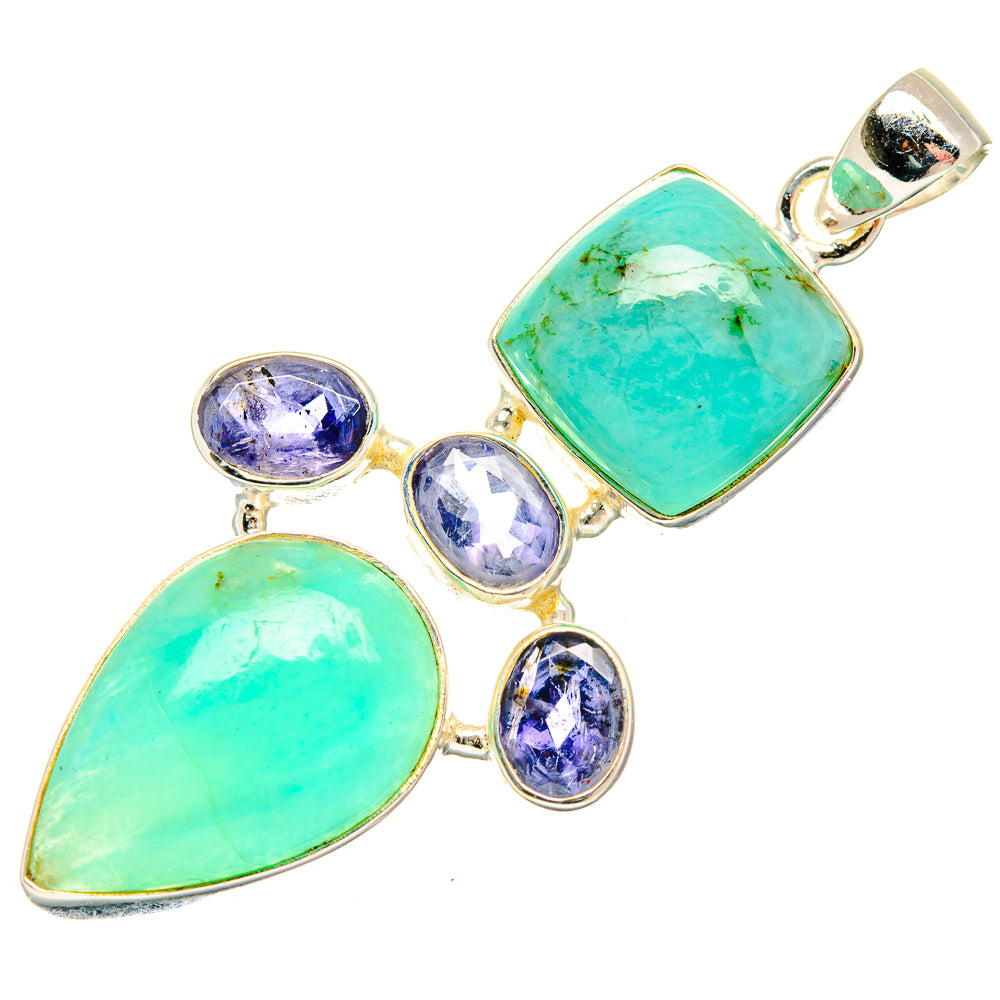 Peruvian Amazonite Pendants handcrafted by Anasilvercos - PD26680 - Photo 2