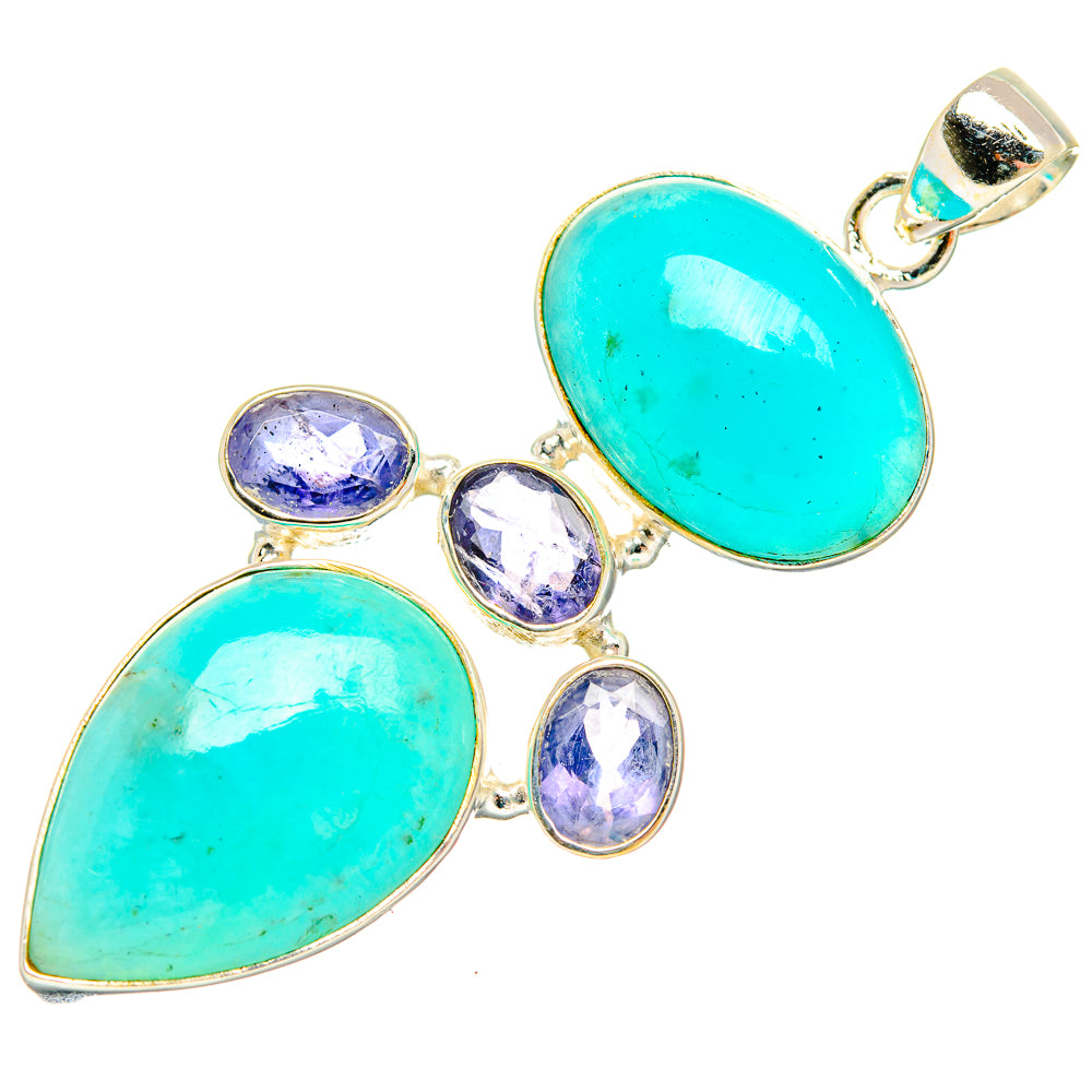 Peruvian Amazonite Pendants handcrafted by Anasilvercos - PD26681 - Photo 2