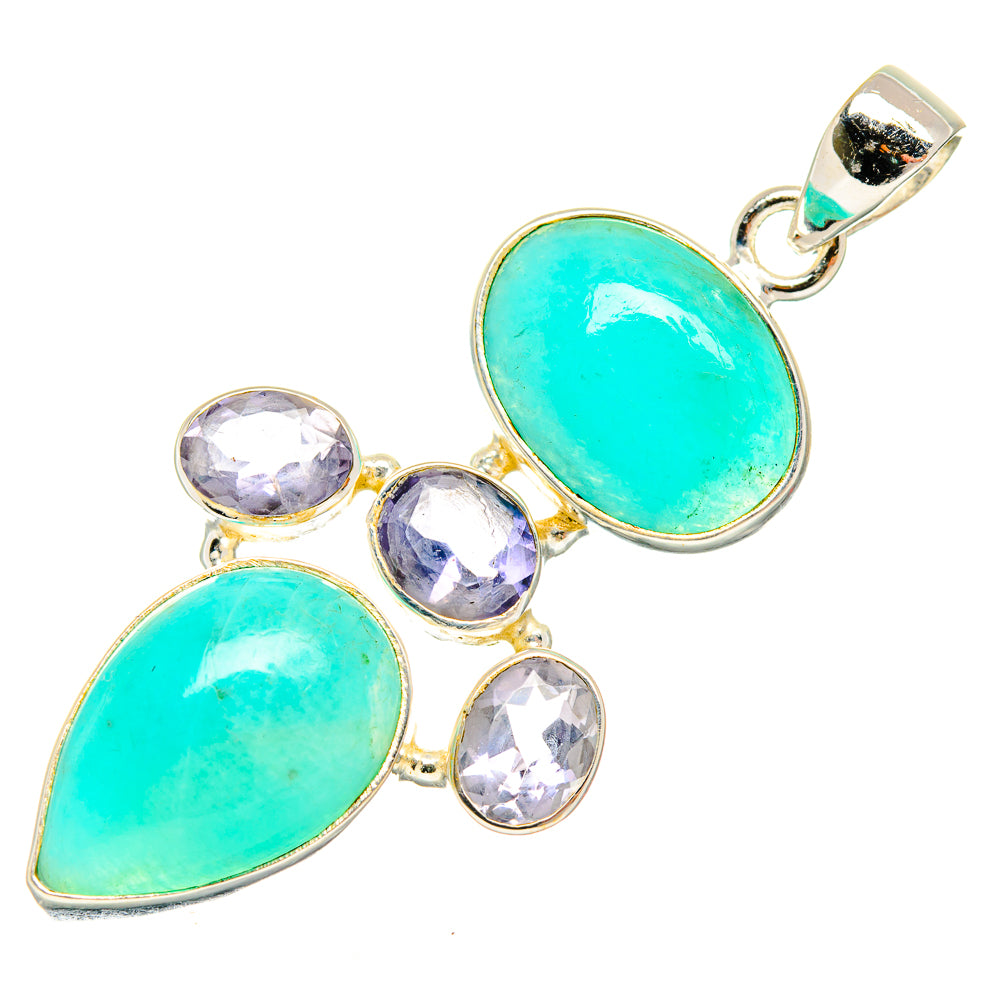 Peruvian Amazonite Pendants handcrafted by Anasilvercos - PD26682 - Photo 2