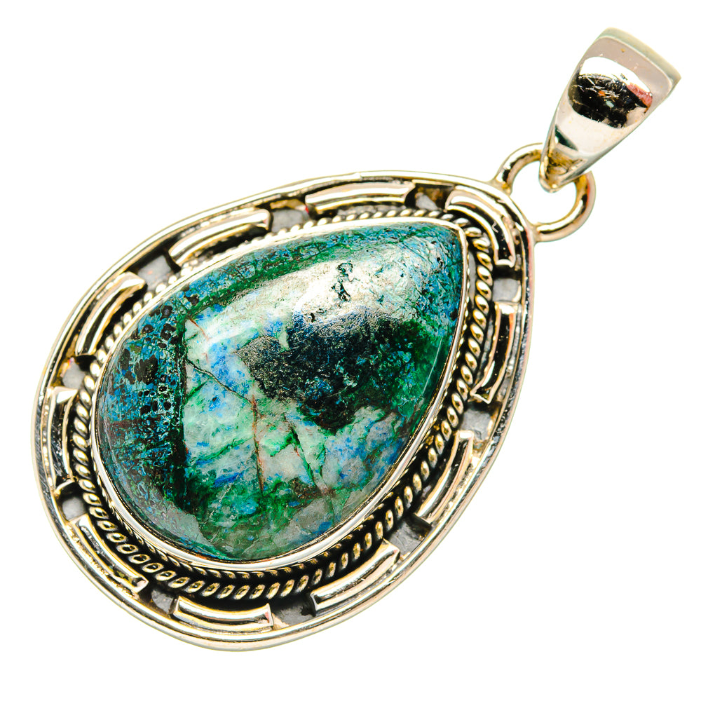 Chrysocolla Pendants handcrafted by Anasilvercos - PD26697 - Photo 2