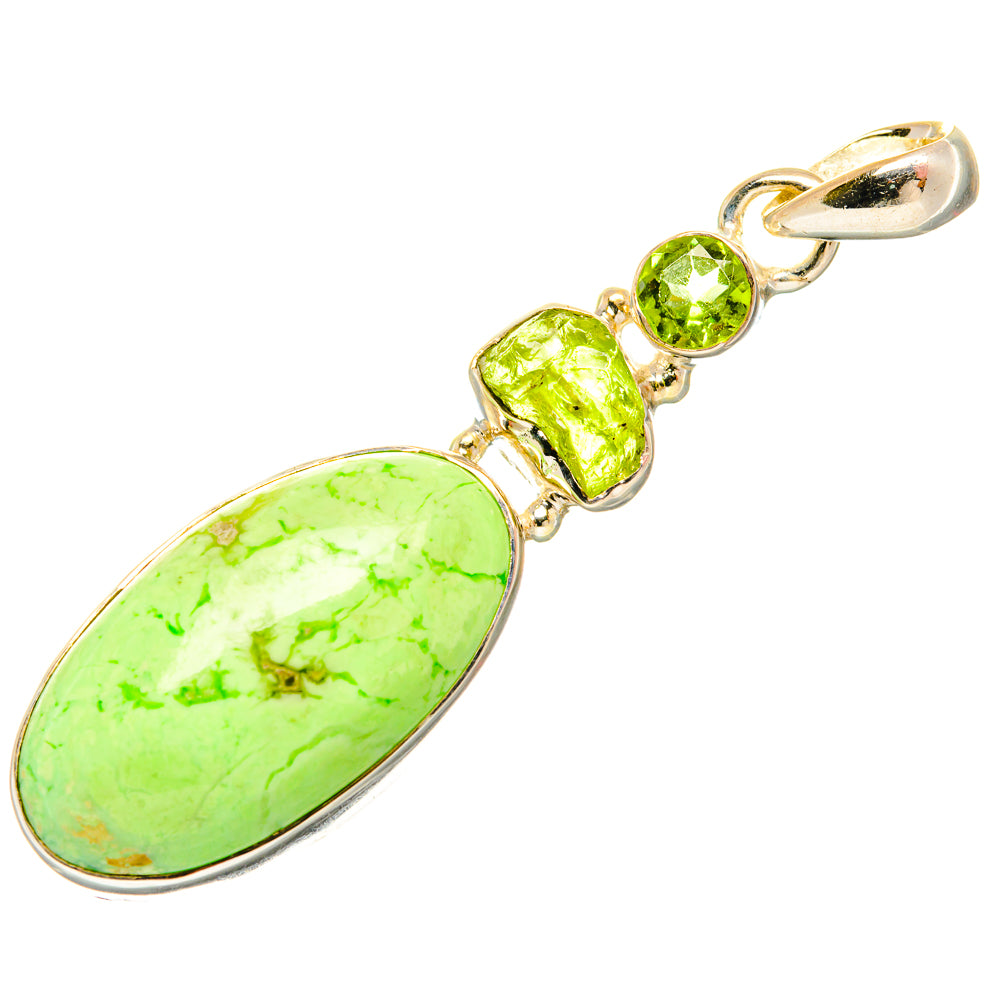 Lemon Chrysoprase Pendants handcrafted by Anasilvercos - PD26701 - Photo 2