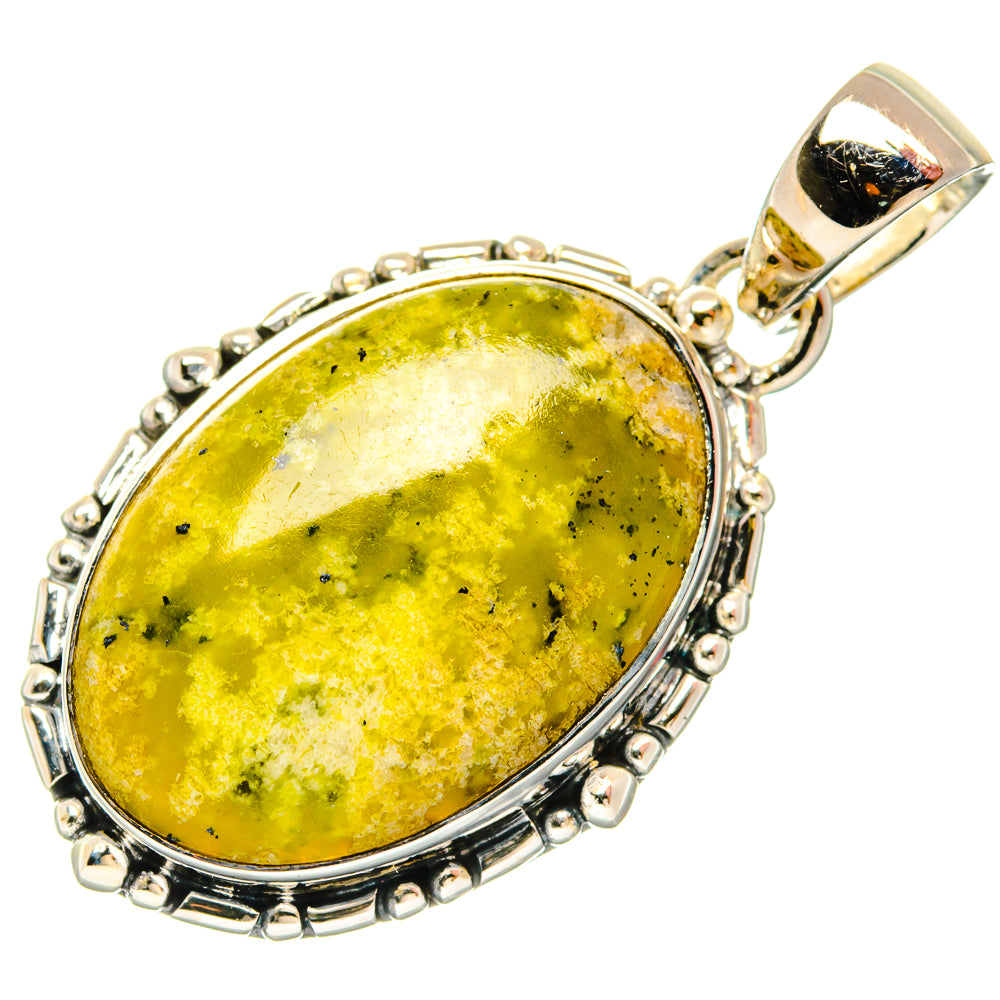 African Green Opal Pendants handcrafted by Anasilvercos - PD26737 - Photo 2