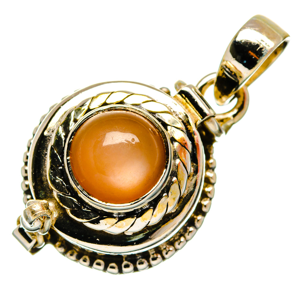 Peach Moonstone Pendants handcrafted by Anasilvercos - PD26771 - Photo 2