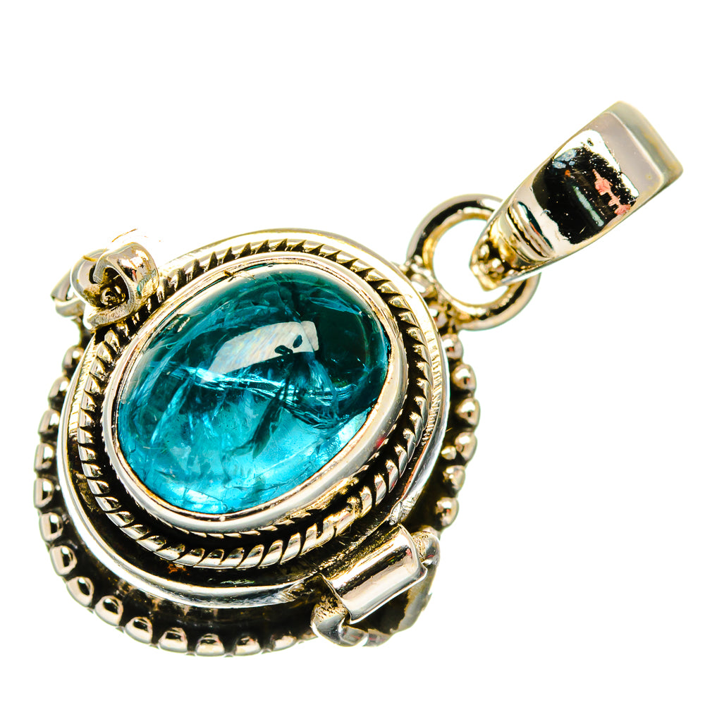 Blue Tourmaline Pendants handcrafted by Anasilvercos - PD26772 - Photo 2