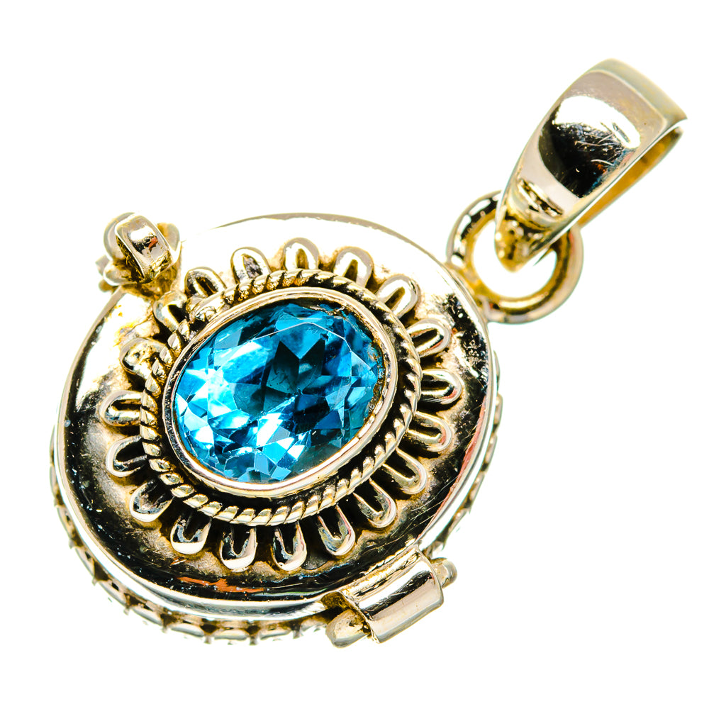 Blue Topaz Pendants handcrafted by Anasilvercos - PD26787 - Photo 2
