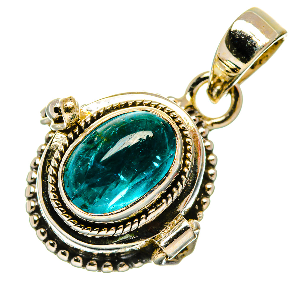 Blue Tourmaline Pendants handcrafted by Anasilvercos - PD26789 - Photo 2