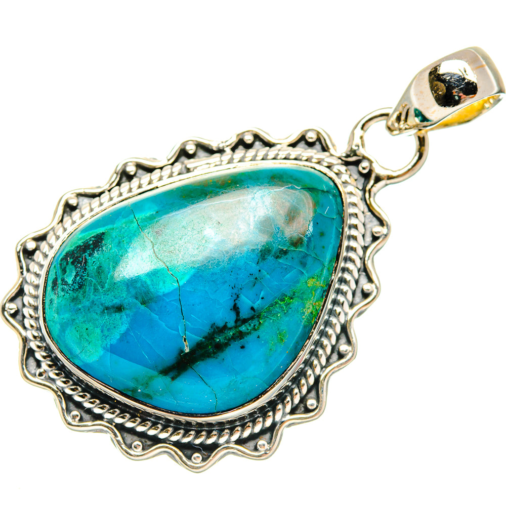 Chrysocolla Pendants handcrafted by Anasilvercos - PD26860 - Photo 2