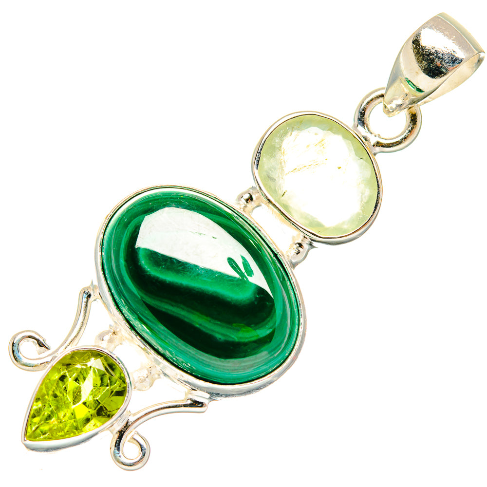 Malachite Pendants handcrafted by Anasilvercos - PD26883 - Photo 2