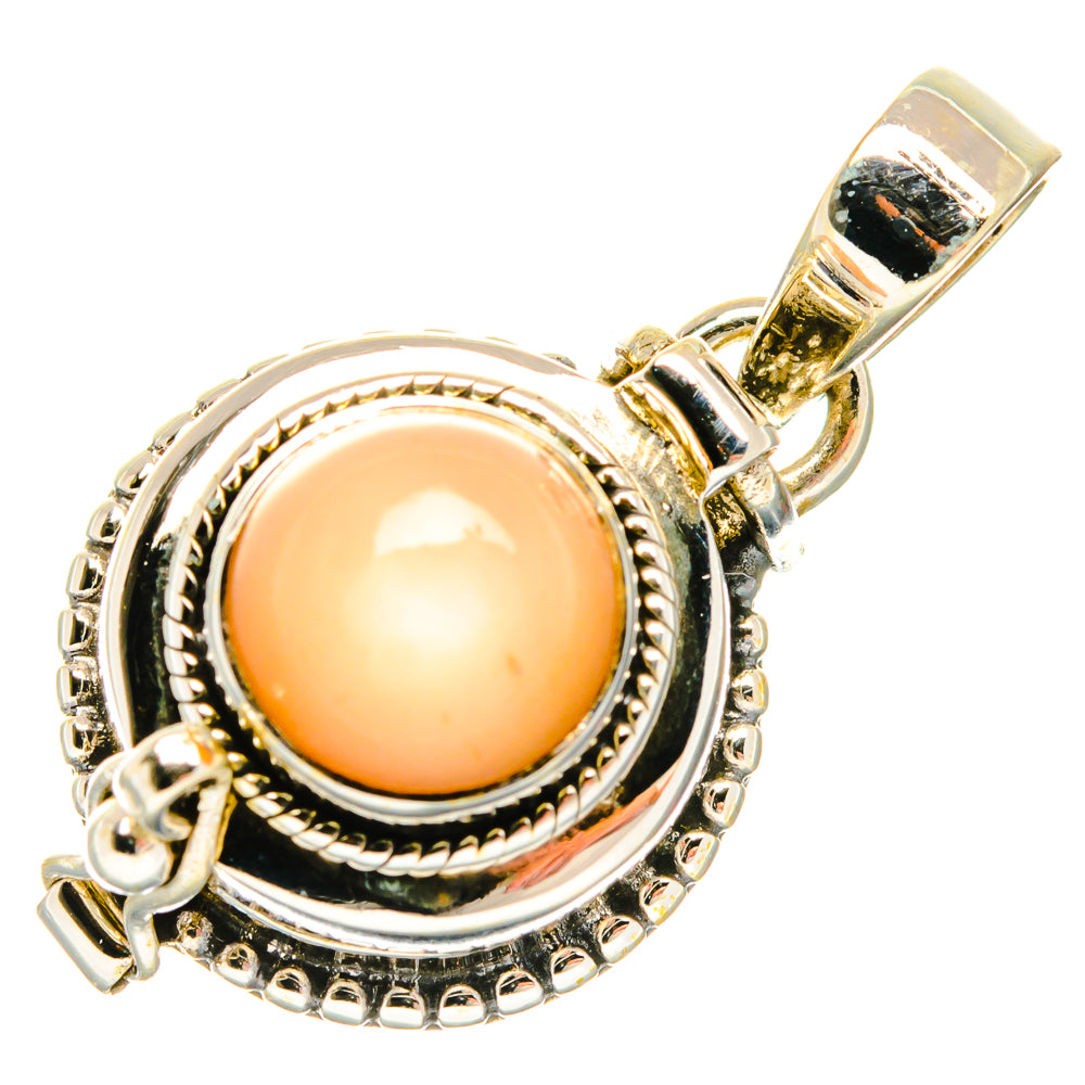 Peach Moonstone Pendants handcrafted by Anasilvercos - PD26915 - Photo 2