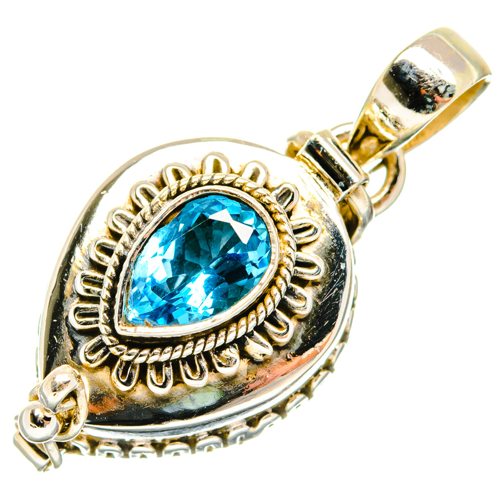 Blue Topaz Pendants handcrafted by Anasilvercos - PD26927 - Photo 2