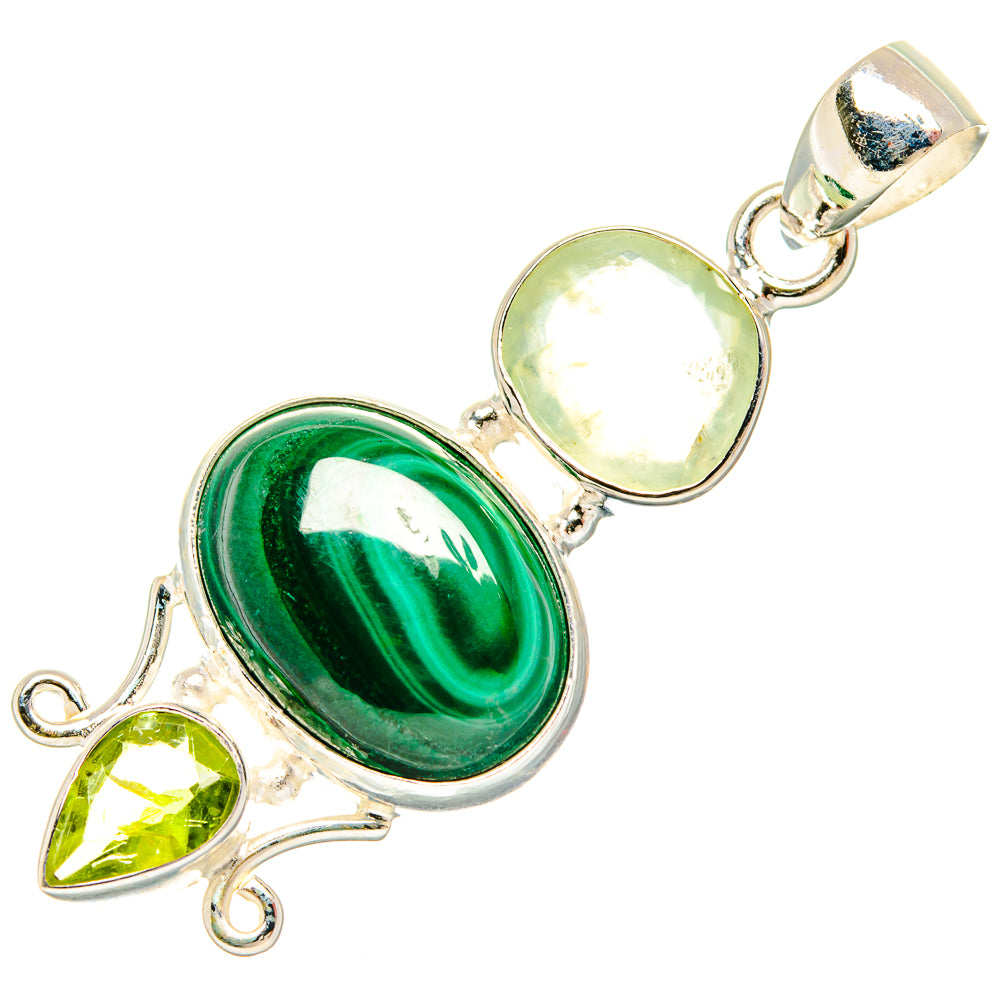 Malachite Pendants handcrafted by Anasilvercos - PD27012 - Photo 2