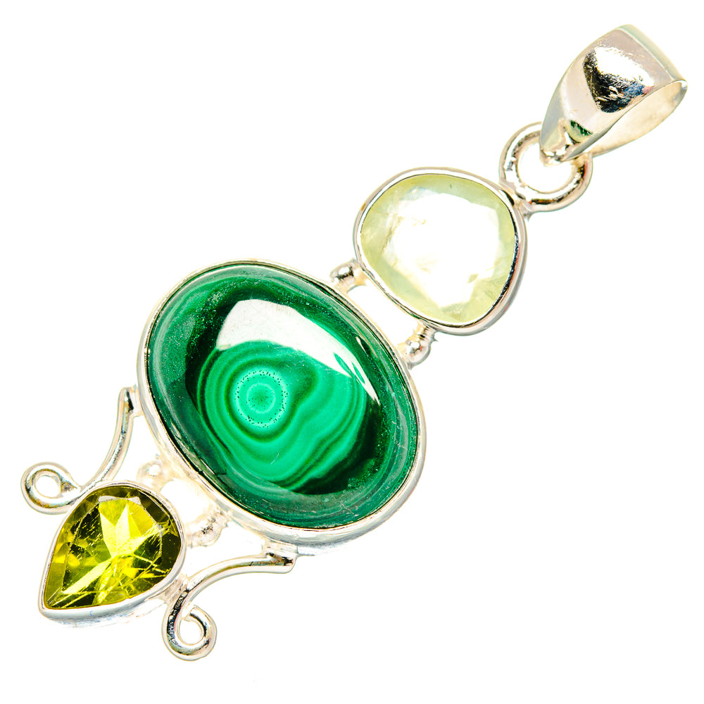 Malachite Pendants handcrafted by Anasilvercos - PD27014 - Photo 2