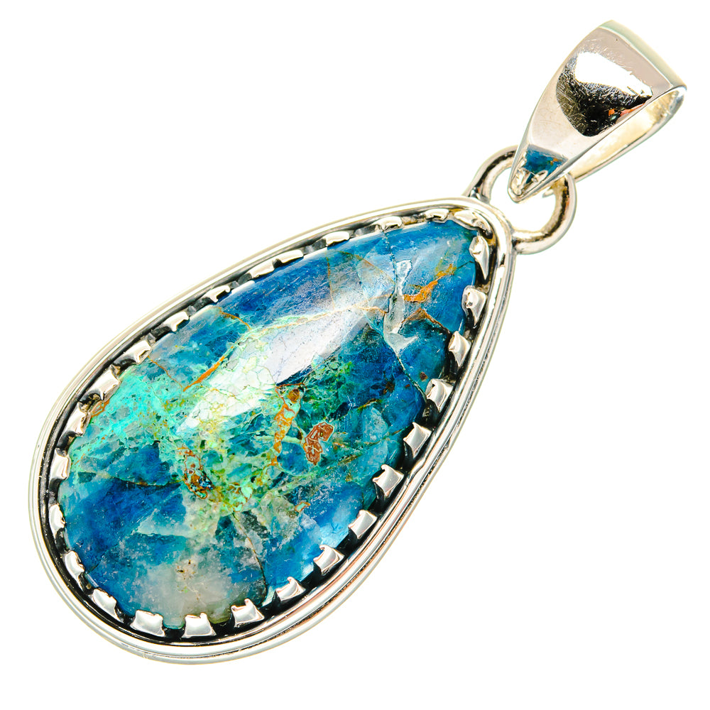 Chrysocolla Pendants handcrafted by Anasilvercos - PD27038 - Photo 2
