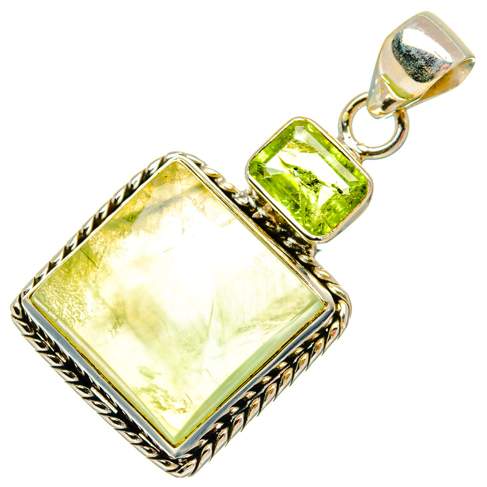 Prehnite Pendants handcrafted by Anasilvercos - PD27043 - Photo 2