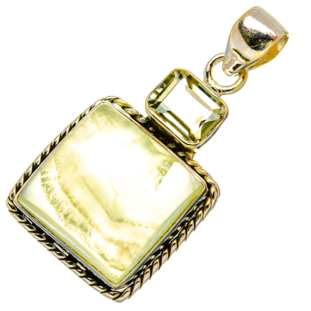 Prehnite Pendants handcrafted by Anasilvercos - PD27048 - Photo 2