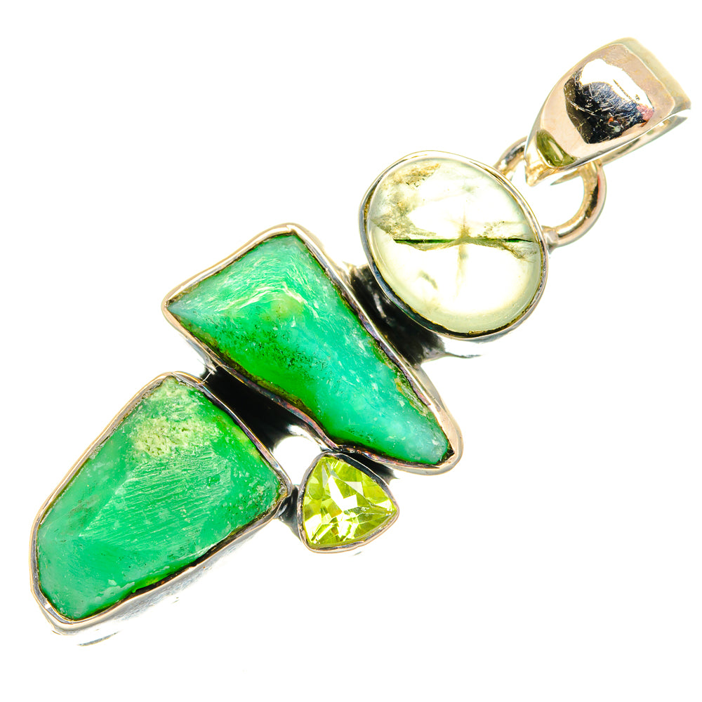 Chrysoprase Pendants handcrafted by Anasilvercos - PD27051 - Photo 2
