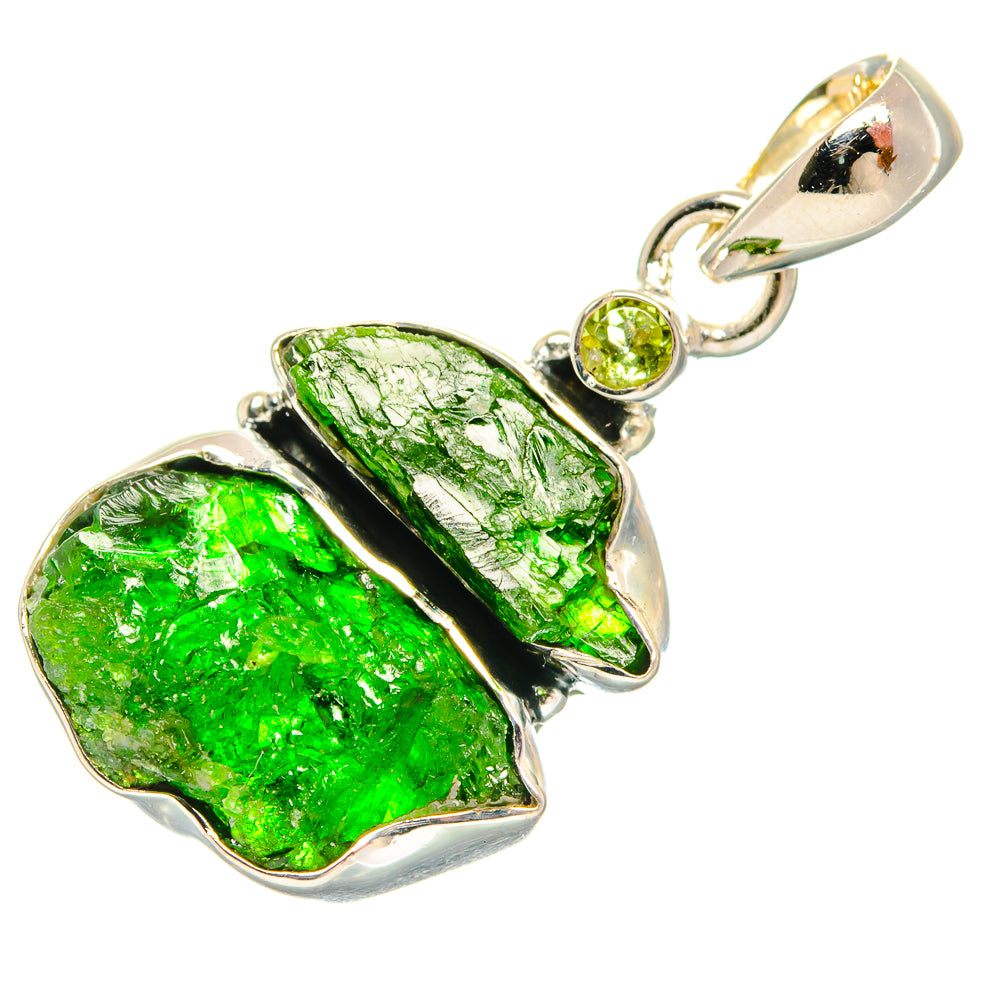Chrome Diopside Pendants handcrafted by Anasilvercos - PD27052 - Photo 2