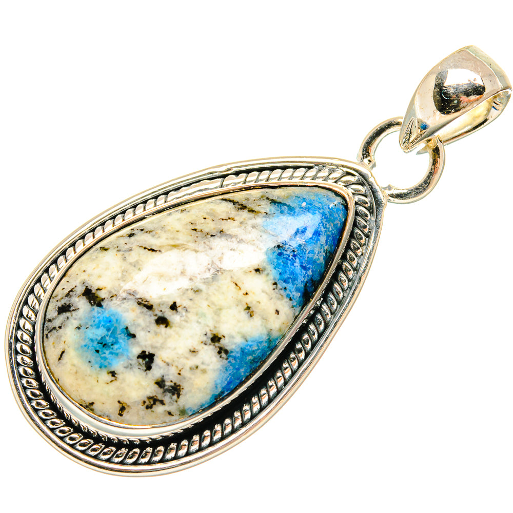 K2 Blue Azurite Pendants handcrafted by Anasilvercos - PD27067 - Photo 2