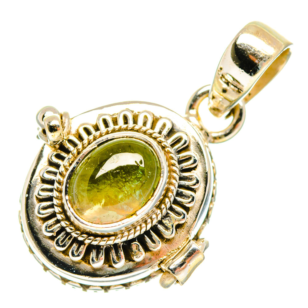 Green Tourmaline Pendants handcrafted by Anasilvercos - PD27081 - Photo 2
