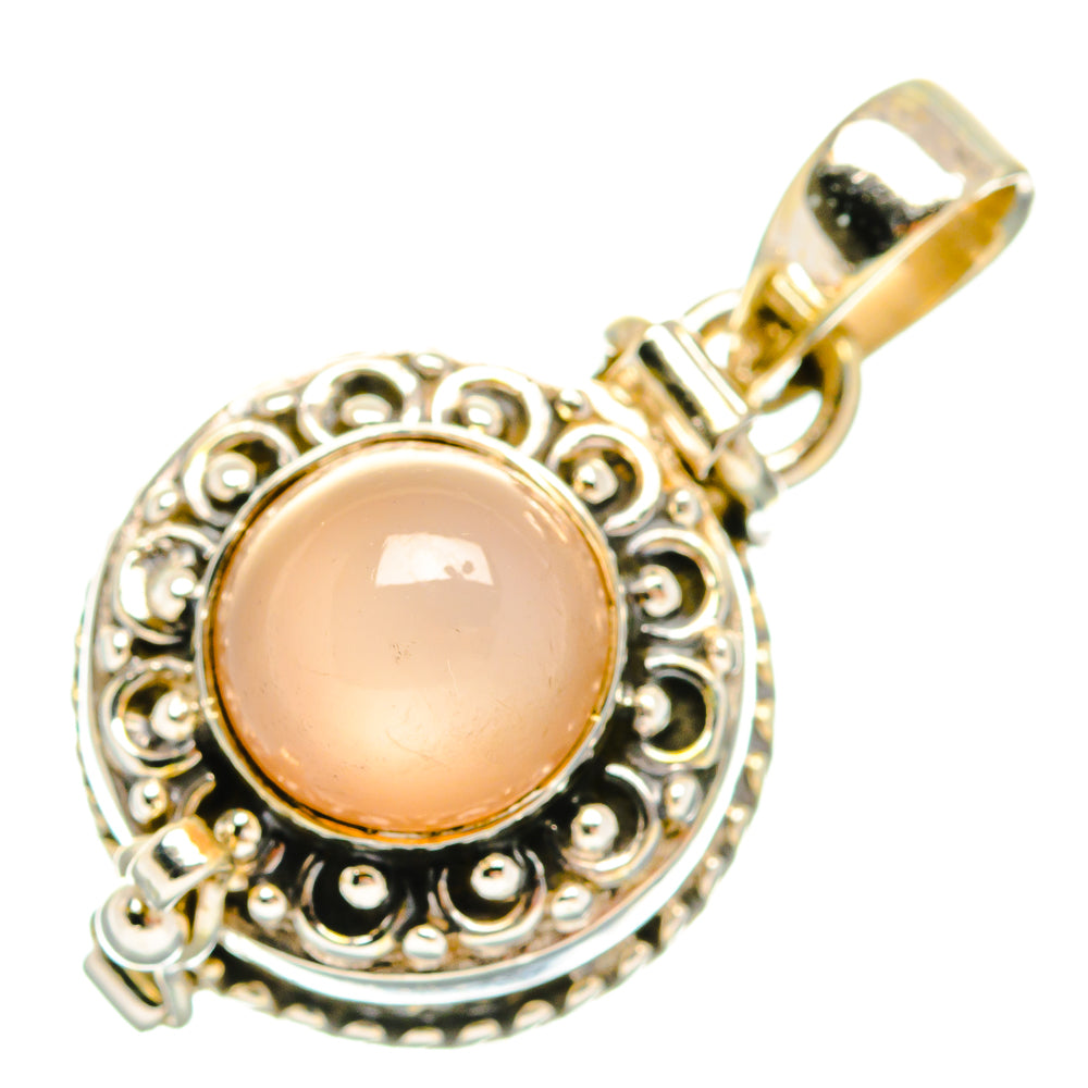 Peach Moonstone Pendants handcrafted by Anasilvercos - PD27096 - Photo 2