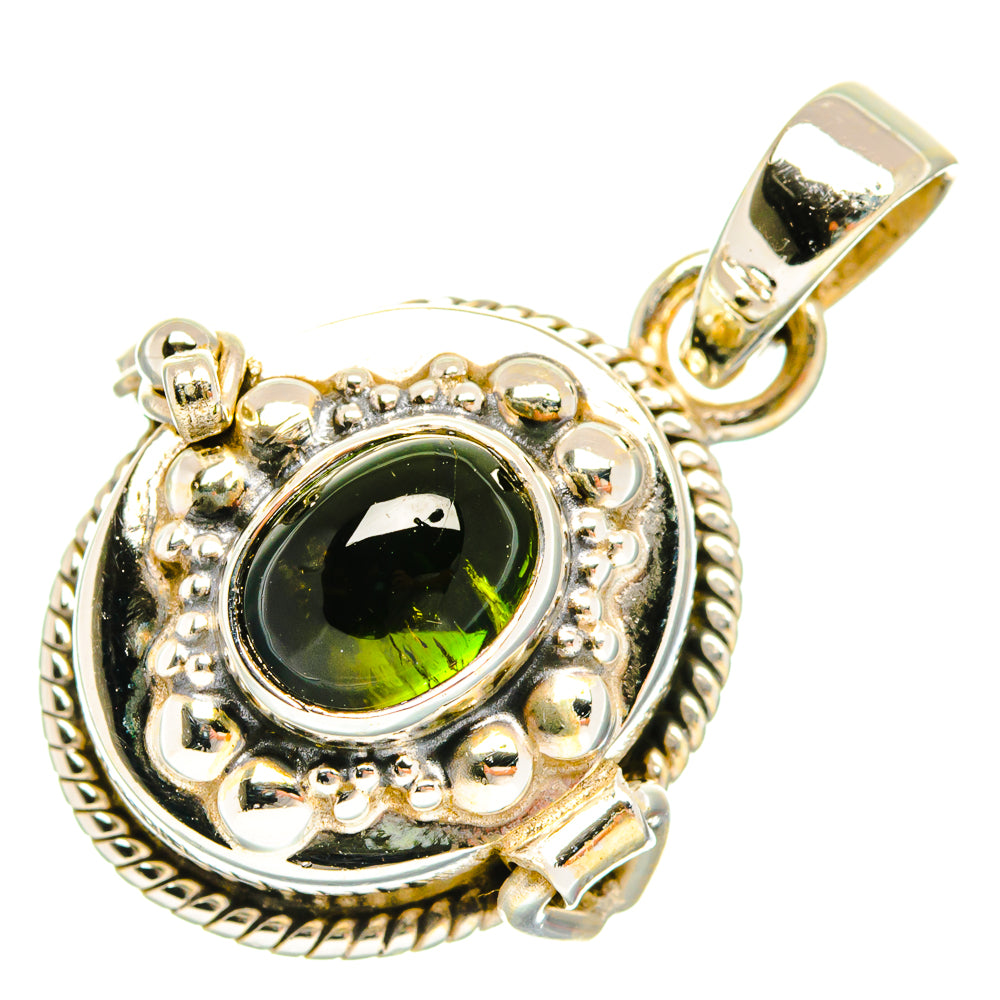 Green Tourmaline Pendants handcrafted by Anasilvercos - PD27101 - Photo 2
