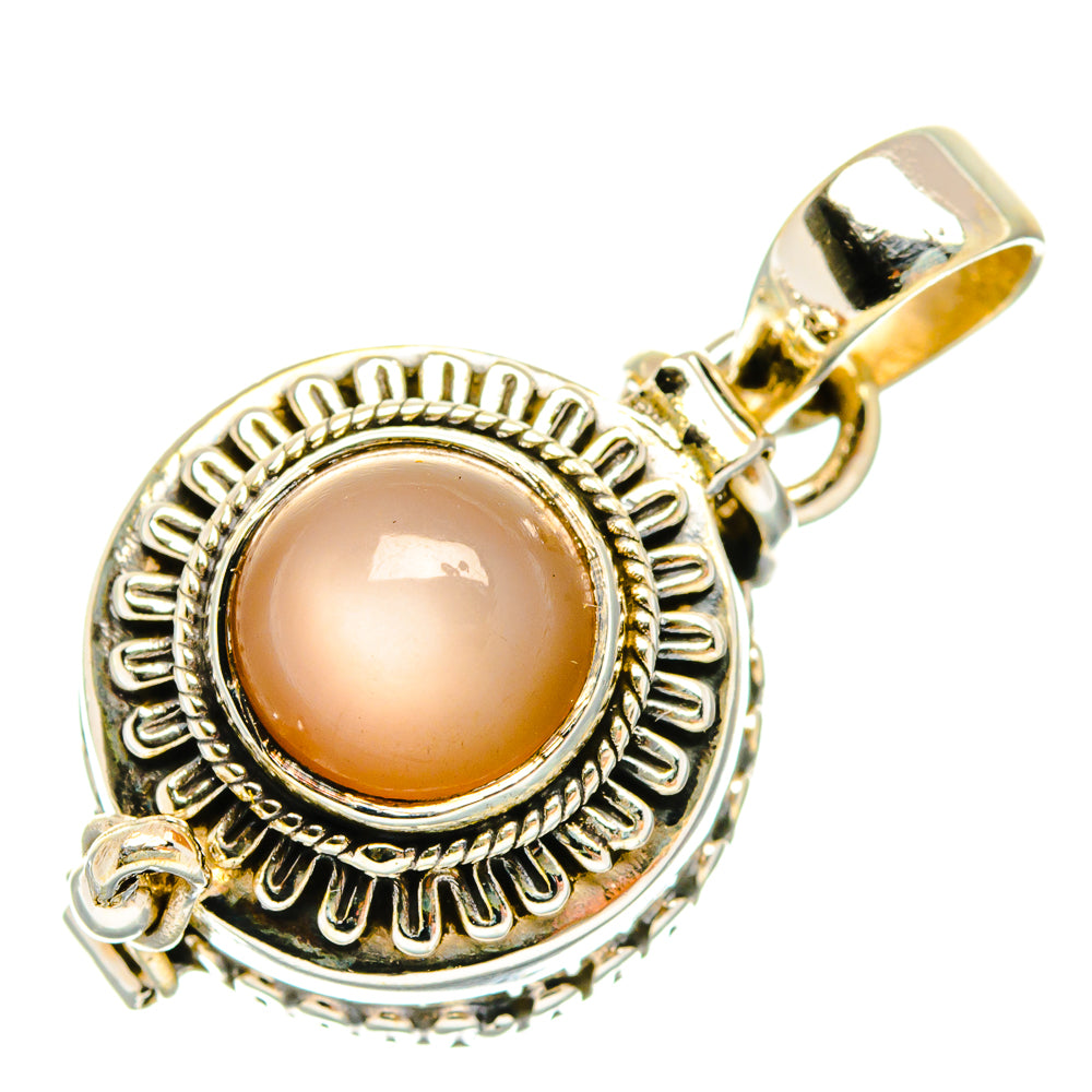 Peach Moonstone Pendants handcrafted by Anasilvercos - PD27133 - Photo 2