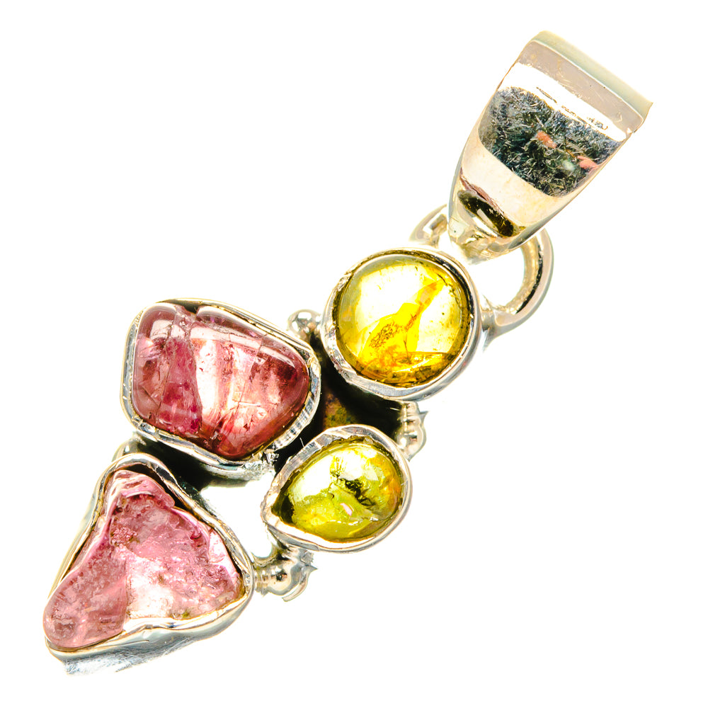 Pink Tourmaline Pendants handcrafted by Anasilvercos - PD27175 - Photo 2