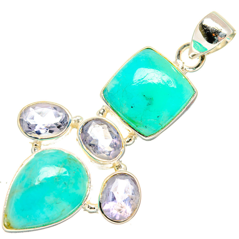 Peruvian Amazonite Pendants handcrafted by Anasilvercos - PD27194 - Photo 2