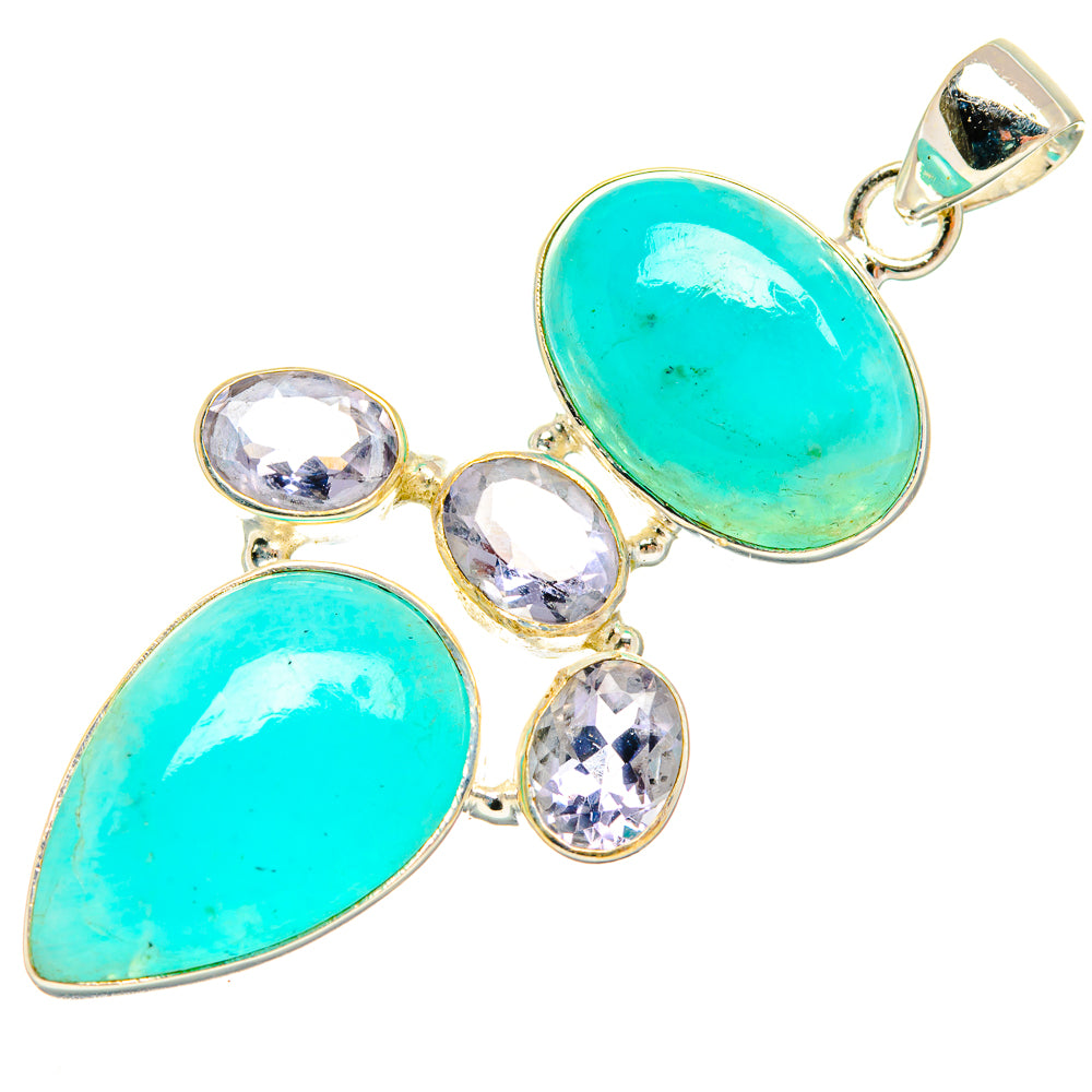 Peruvian Amazonite Pendants handcrafted by Anasilvercos - PD27195 - Photo 2