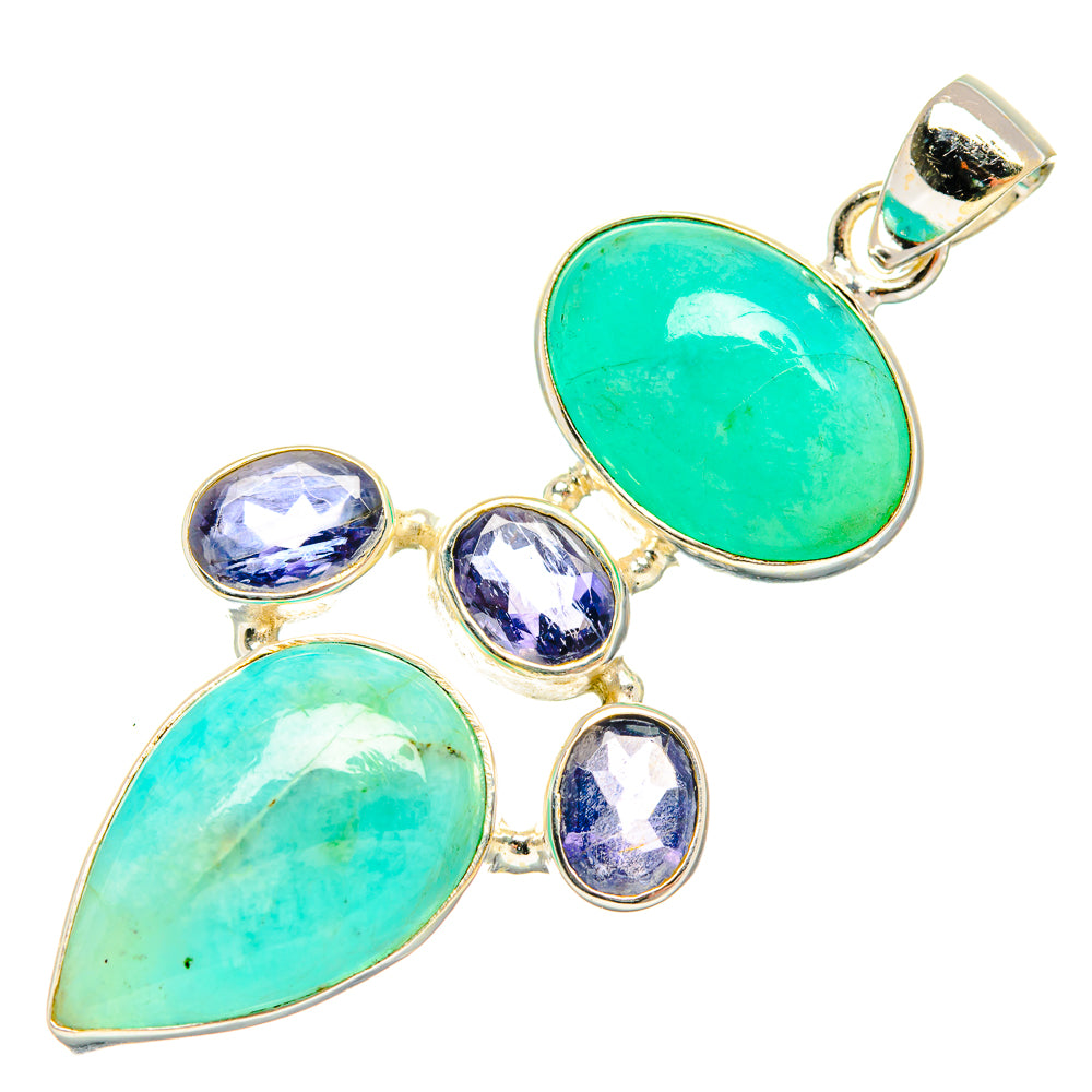 Peruvian Amazonite Pendants handcrafted by Anasilvercos - PD27198 - Photo 2