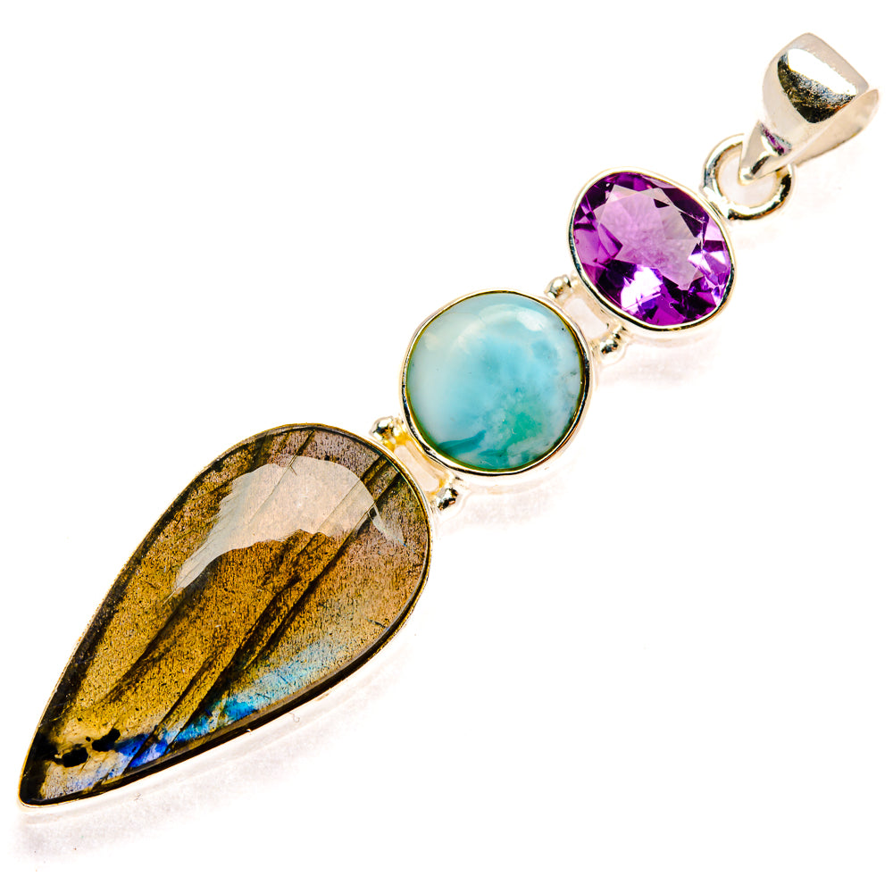 Labradorite Pendants handcrafted by Anasilvercos - PD27232 - Photo 2
