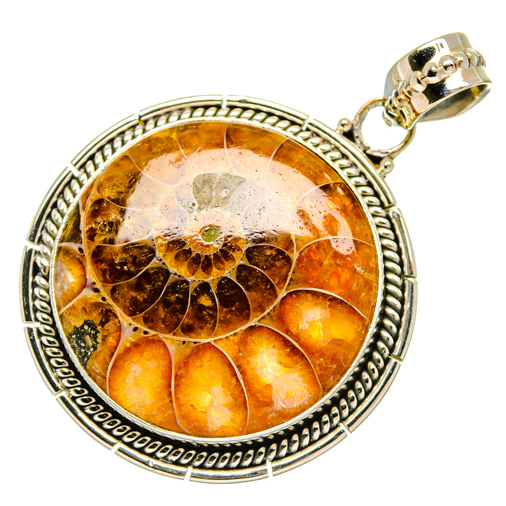 Ammonite Fossil Pendants handcrafted by Anasilvercos - PD27254 - Photo 2