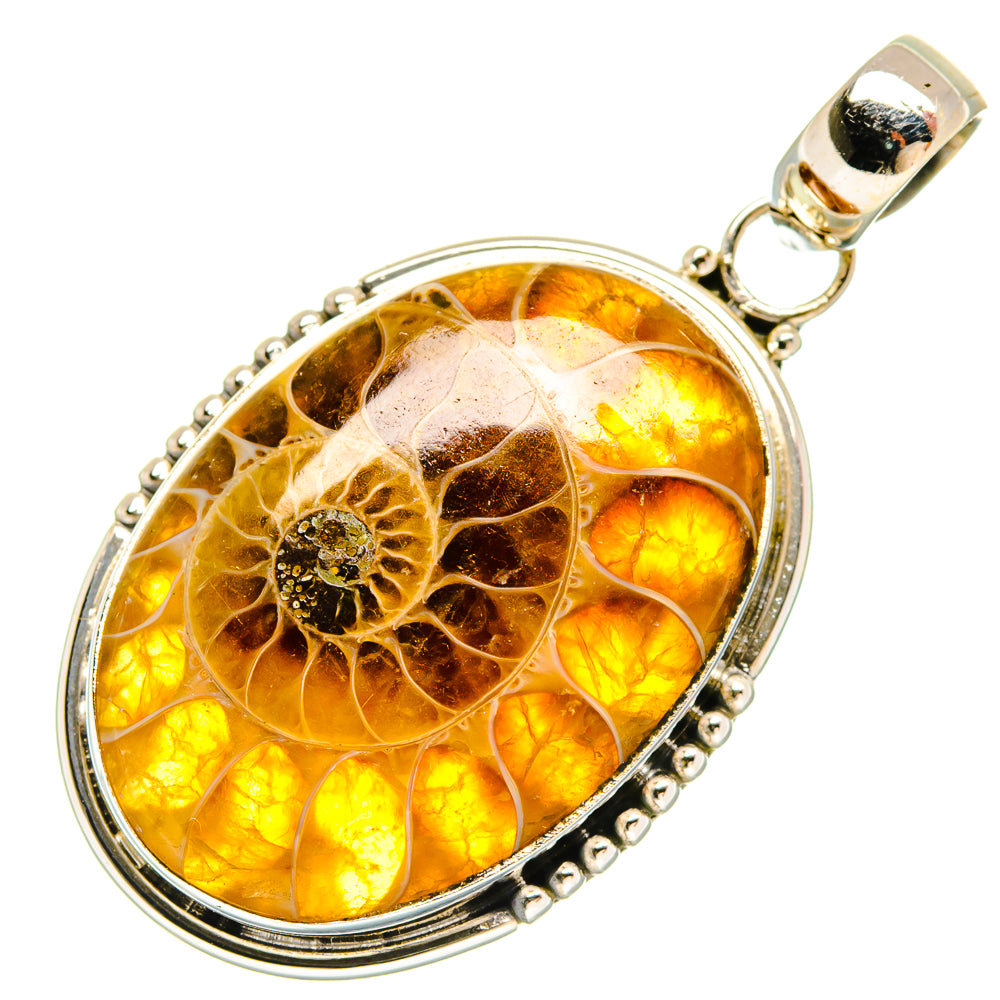 Ammonite Fossil Pendants handcrafted by Anasilvercos - PD27256 - Photo 2