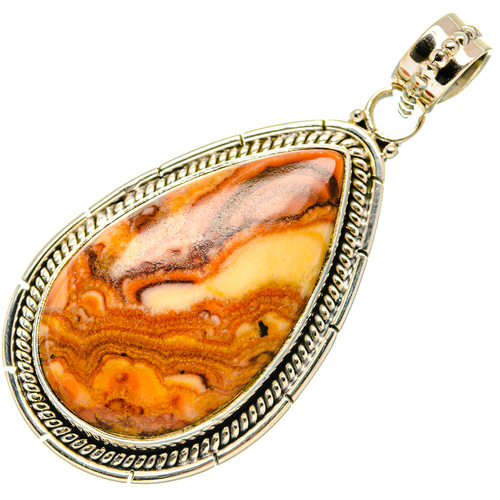 Crazy Lace Agate Pendants handcrafted by Anasilvercos - PD27264 - Photo 2